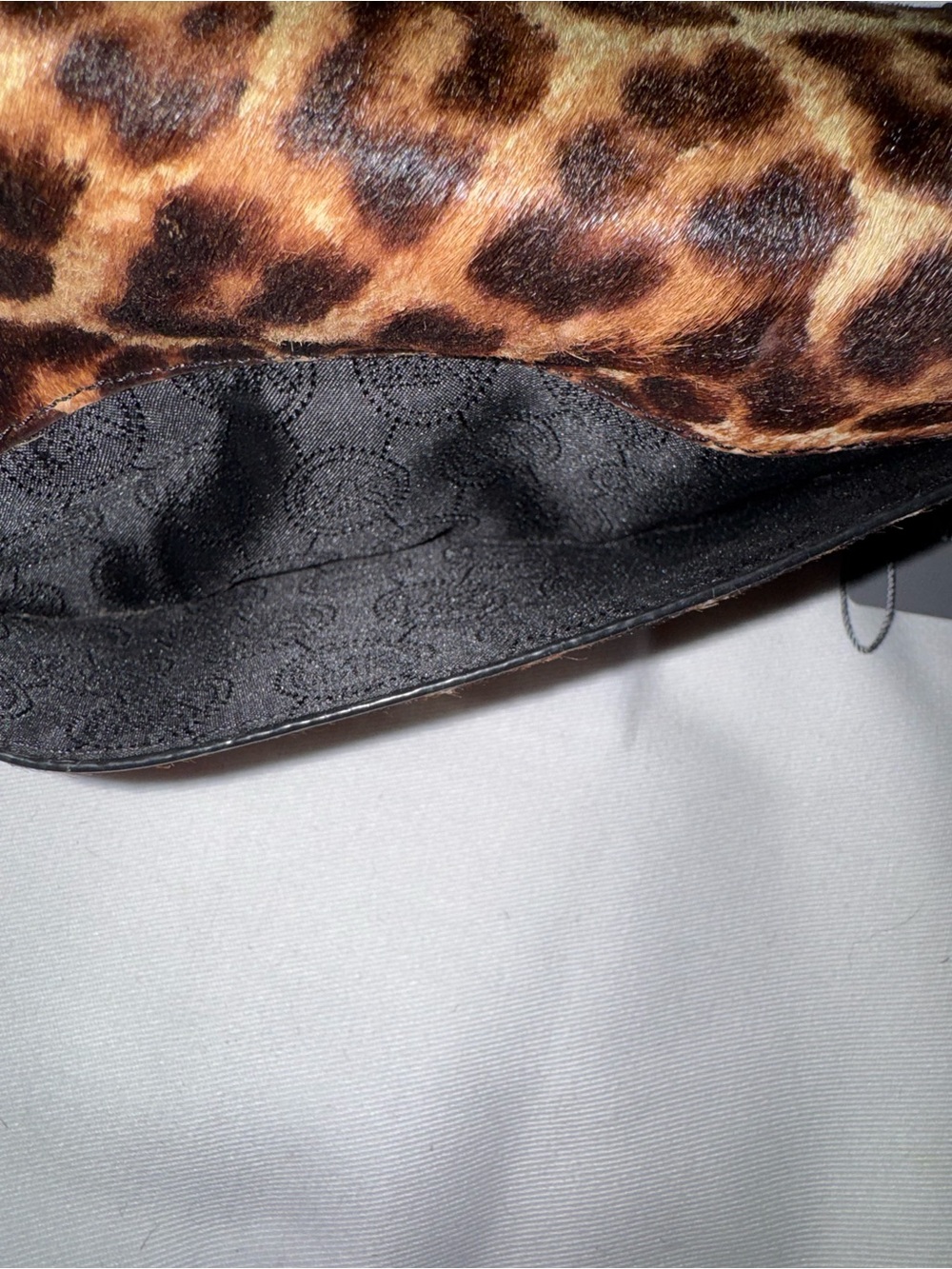 Michael Kors Leopard Haircalf Leather Turn Lock Wallet Clutch - Picture 12 of 13
